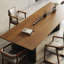 Tables de salle à manger en bois massif brun-790629466
