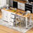 74.8" Kitchen Island With Extendable Dining Table, Kitchen Storage Cart With 3 Drawers, Power Outlet, Rolling Kitchen Island On Wheels With Spice Rack And 2 Door Cabinet, For Kitchen