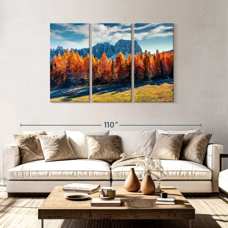 Alvord Autumn Larch Trees, 48" H x 74" W