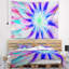 Tapisserie abstraite abstraite avec spirale bleue-28496475