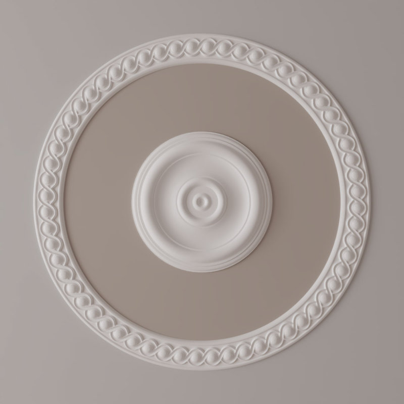 Ensemble d'anneaux de plafond Hillsborough, H 28,75 po x l 28,75 po x P 0,75 po, Paquet de 4 (forme un cercle complet)