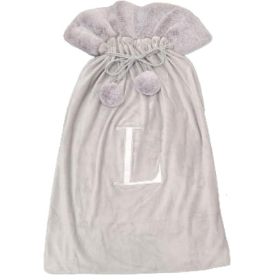 Luxury Christmas Sack with Monogrammed Letter L