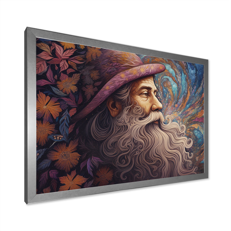 Bliss Sagesse du chaman, Cadre simple argenté, H 12 po x l 20 po x P 1 po