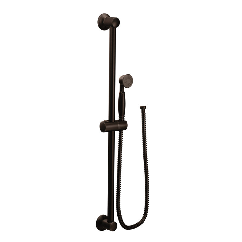 Pomme de douche à barre coulissante à fonction unique, Bronze huilé
