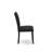 3 Piece Modern Dining Table Set Contains a Round Wooden Table with Dropleaf and 2 Black Color Linen Fabric Upholstered Chairs, Wire brushed Black-155862190-155773768-155773783