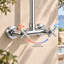 Douche d'extérieur en acier inoxydable 304 à fonction simple avec pomme de douche à pluie réglable-129859410