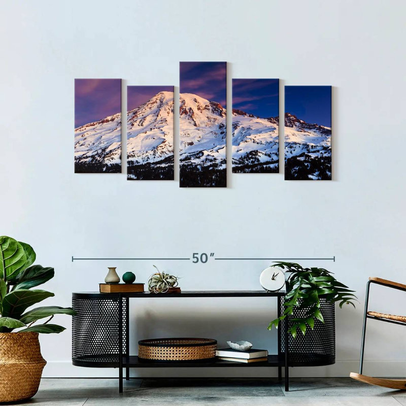 Alvord Snowy Mt. Rainier, H 24 po x l 49 po