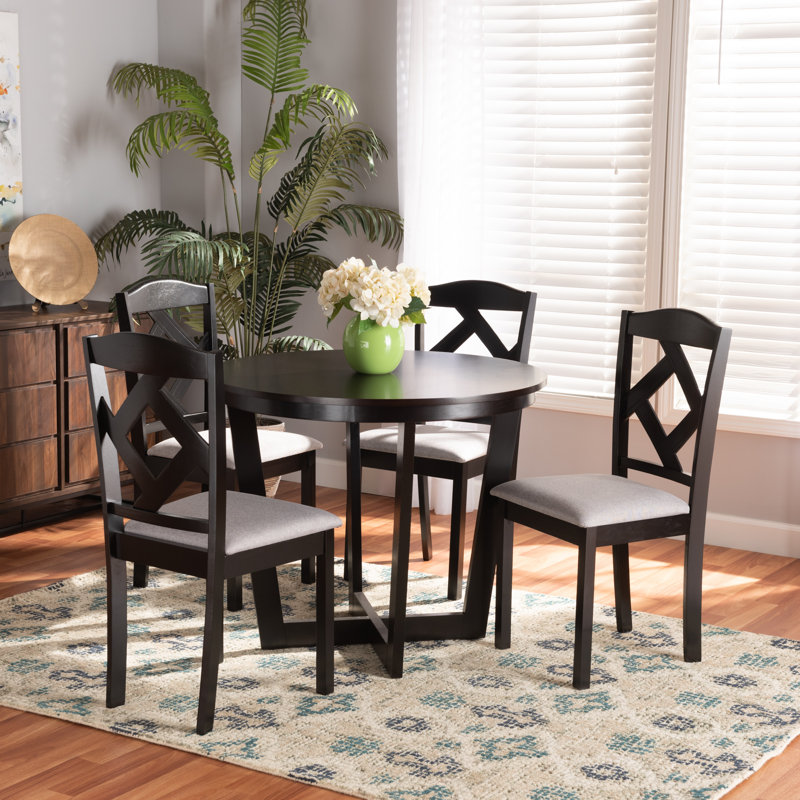 4 - Person Four Leg Dining Set, Grey