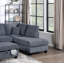 Ensemble de canapé modulaire contemporain gris foncé 3 pièces-38393117