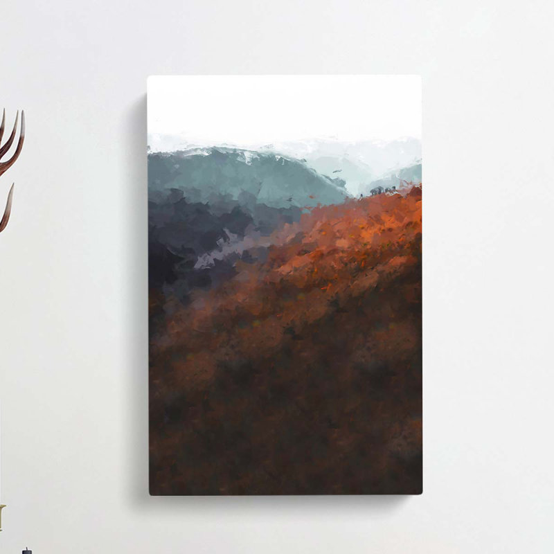 Road Through An Autumn Forest In Abstract - Wrapped Canvas, 50cm H x 35cm W x 3cm D