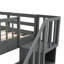 Lit superposé double avec lit gigogne simple, gris. Fabrication. Vaste choix de rangement. Idéal pour une chambre à coucher ou un dortoir. Pas de sommier gris nécessaire. Cadre. Rangement fonctionnel. Idéal-297232721