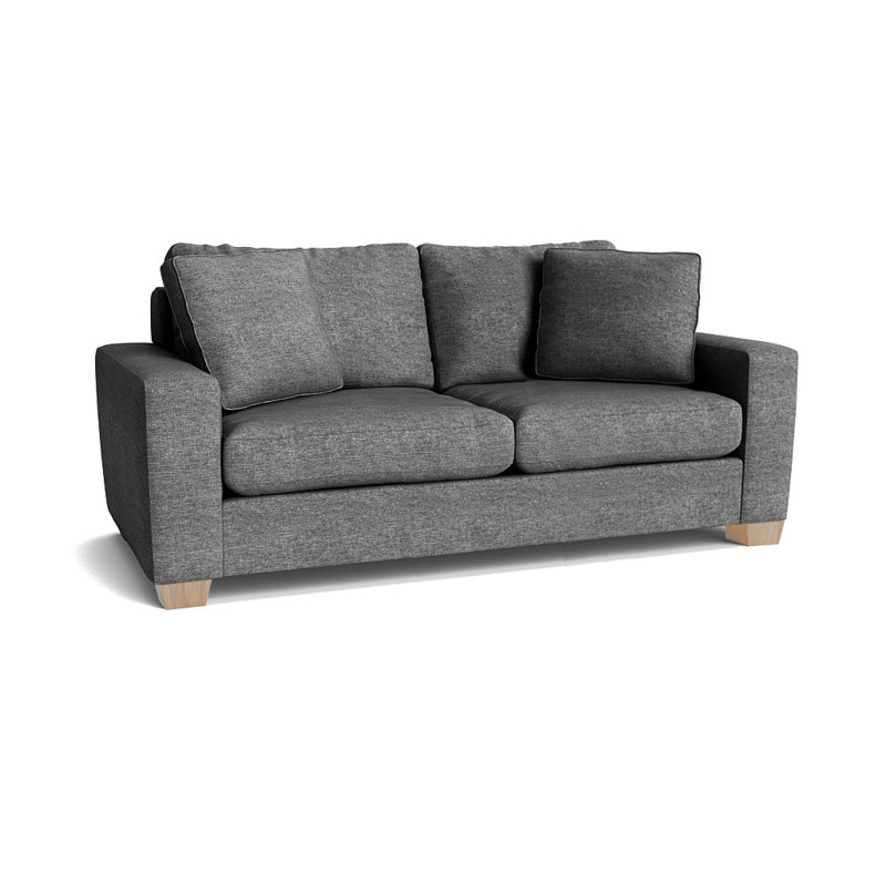 Anastase 79'' Upholstered Sofa, Unfinished, Jango Charcoal