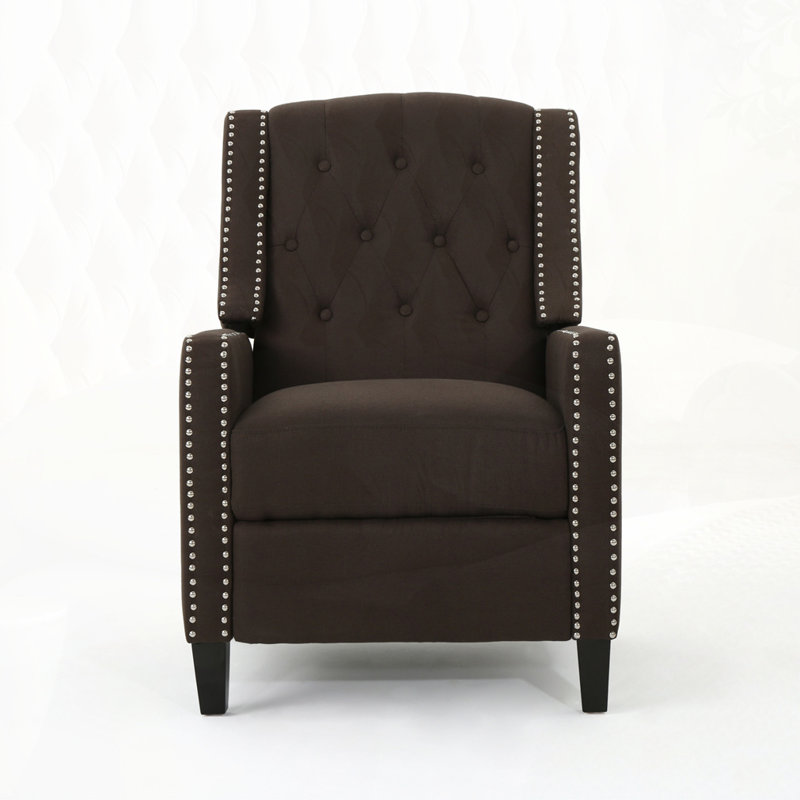 Classic Fabric Push Back Chair, Coffee