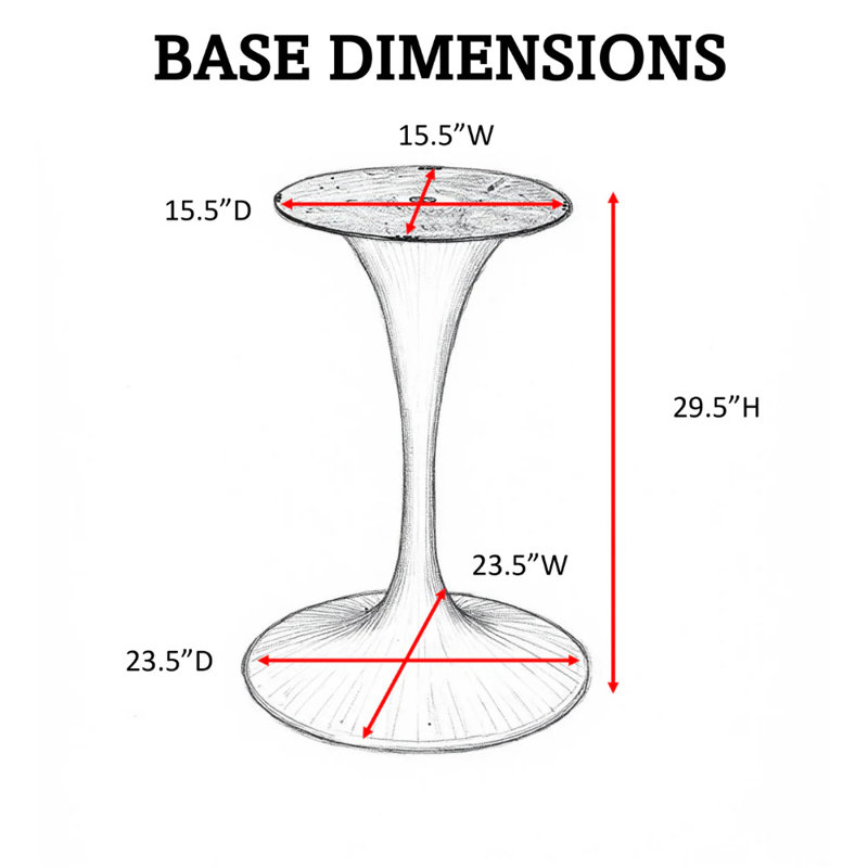Base de table en aluminium Dhivad
