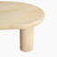 Elldar Circular Pebble Three Pillar White Oak Wooden Coffee Table - Contemporary Scandi Design 
