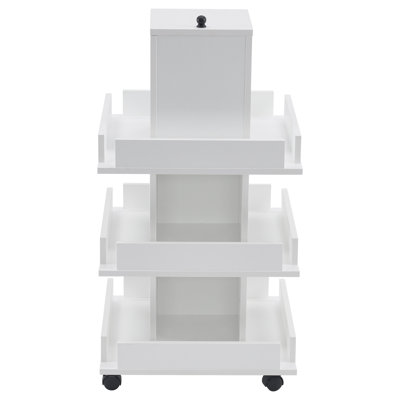 Chariot utilitaire avec tablette et roues universelles, chariot de rangement pour outils à 3 niveaux