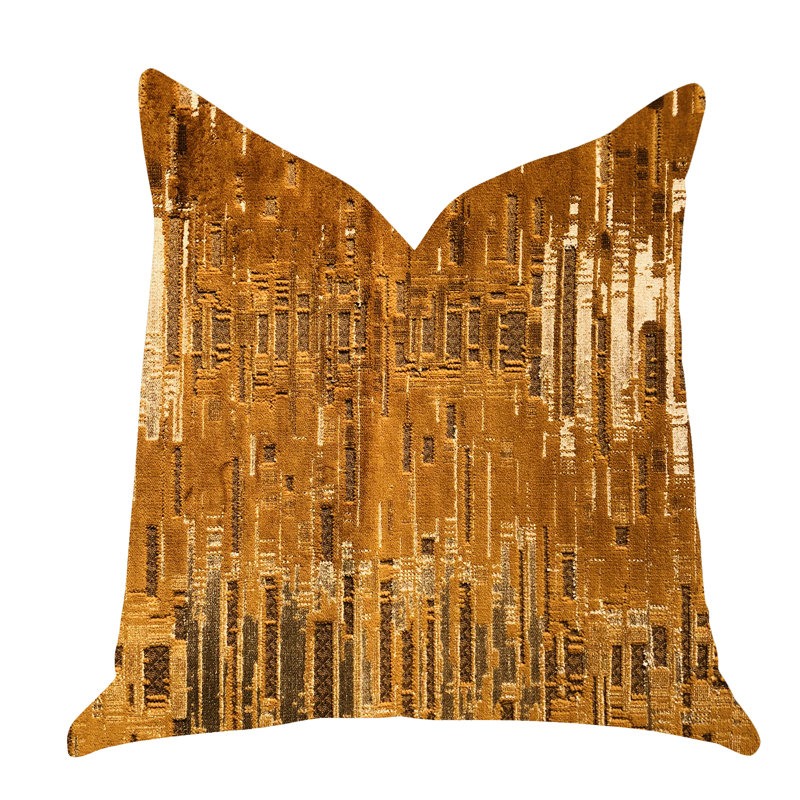Oreiller abstrait en duvet de luxe Lights, 12 po x 25 po, Coussin lombaire