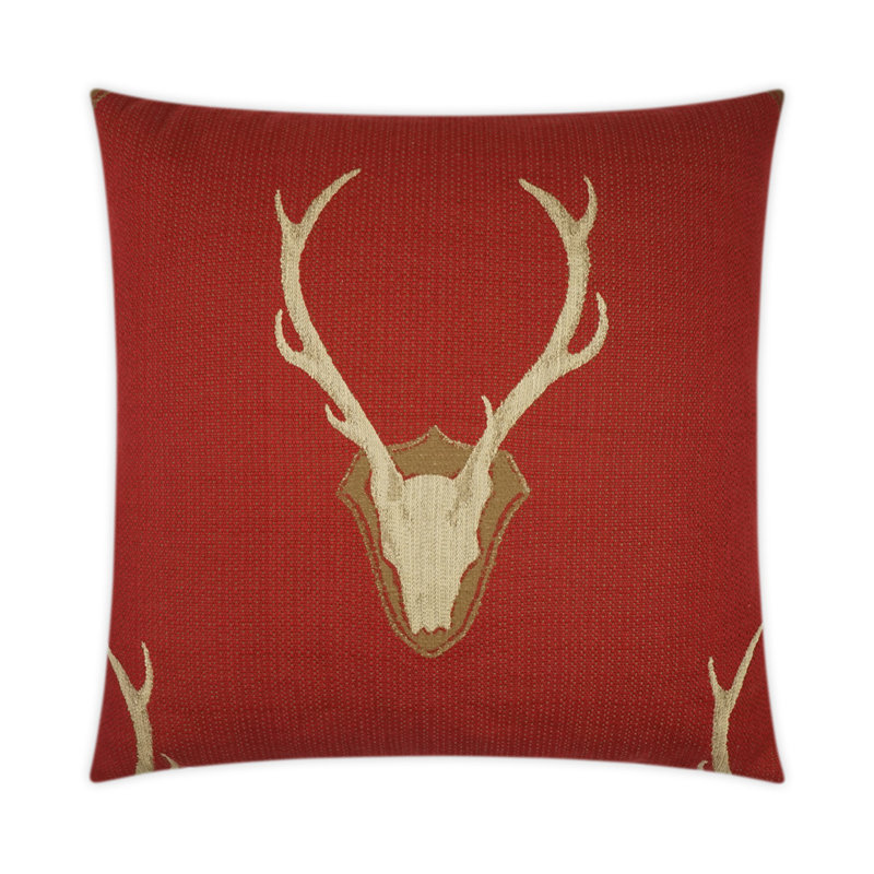 Uncle Buck Square Pillow Cover & Insert, Red, 24"H x 24"W