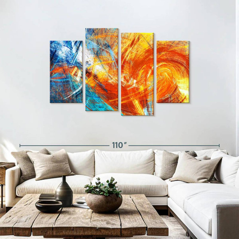 Avery Fire Abstract, 48" H x 75" W