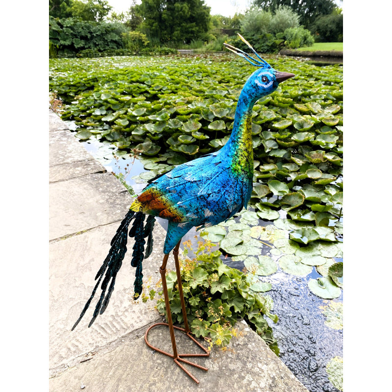 Peacock Metal Garden Statue