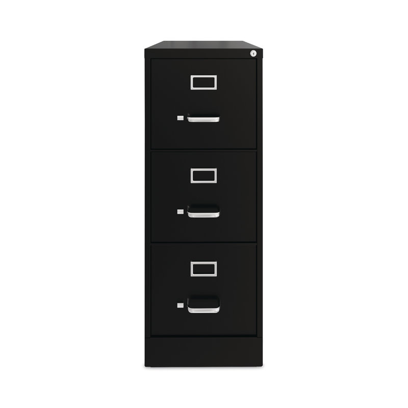 15'' Wide 3 -Drawer Steel File Cabinet, Black