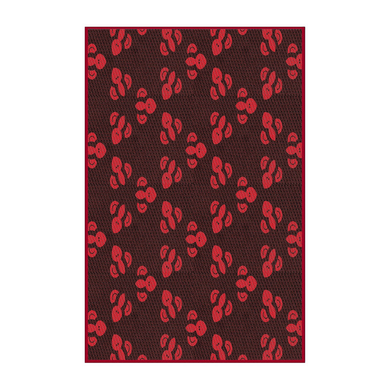 Tapis 100% à motifs lavables à la machine 2989 8, Rectangle 2 pi x 4 pi