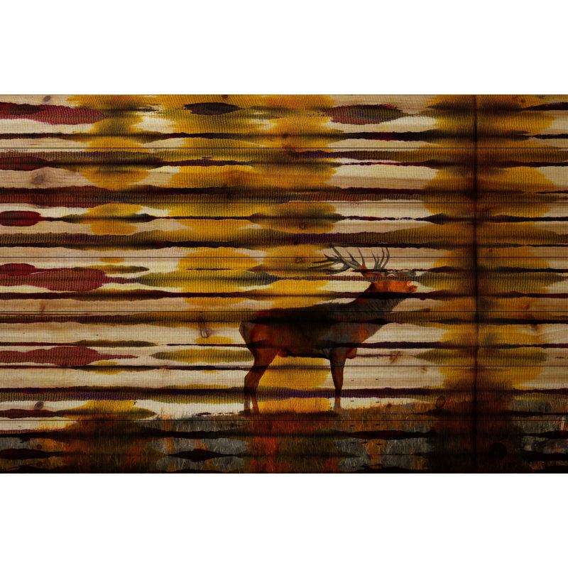 " Elk Call " by Parvez Taj, 30" H x 45" W