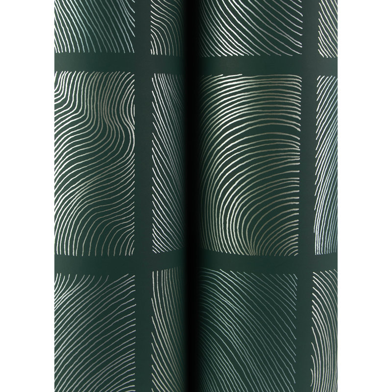 Bronson Ivory Topography Wallpaper, Green