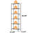 Orizaba 6 Tier Adjustable Wire Shelving Unit Organizer Steel Storage Rack w/ Hooks, Leveling Feet-1048856771