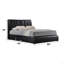 Kofi Black Synthetic Leather EK Bed W/Storage