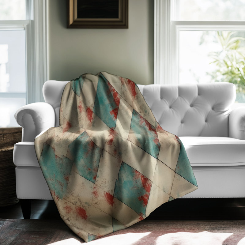 Rustique rétro - couverture Sherpa de qualité supérieure 1 pièce, Lit simple