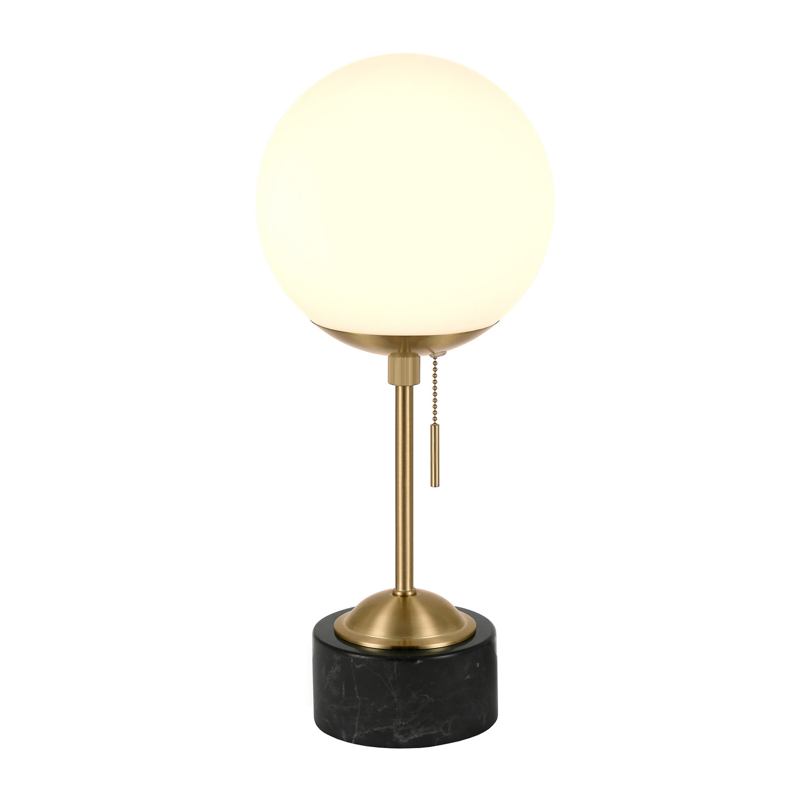 Tariq Marble Table Lamp, Black Brass
