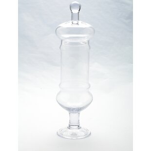 Glass Apothecary Jar Candy Buffet Container H-9.5 - 16.5 Multiple Size  -9.5 in-Pack of 2