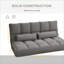 Canapé convertible pliant Lazy Floor Chair 2 coussins gris foncé | Polyester