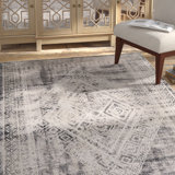 Tapis blanc / gris touffeté à la main Aust Southwestern