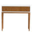 Console 1 tiroir Mid-Century moderne en bois à deux tons Bayur