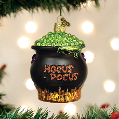 Old World Christmas Glass Blown Ornament for Tree, Halloween Cauldron