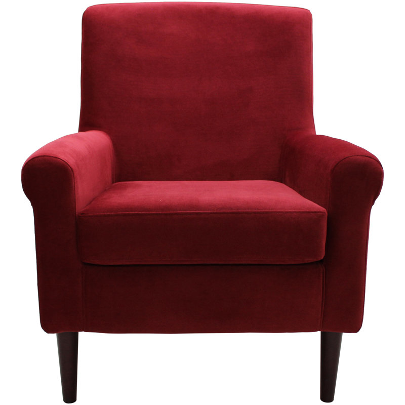 Ronald Upholstered Armchair, Cherry Red