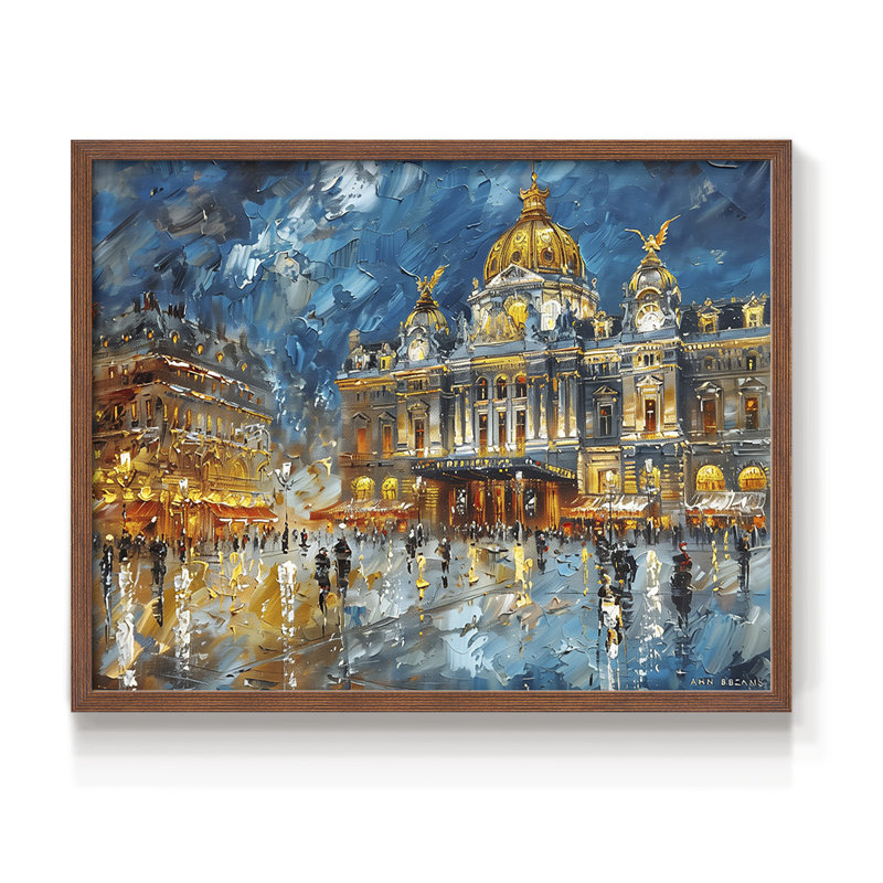 Landscape Series-CXXVI -Framed Print - Restickable, 16" H x 20" W, Walnut