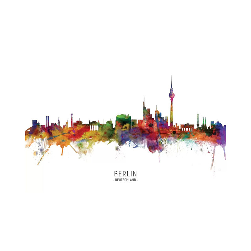«Berlin Allemagne Skyline» par Michael Tompsett, impression sur toile tendue, H 8 po x l 12 po x P 0,75 po
