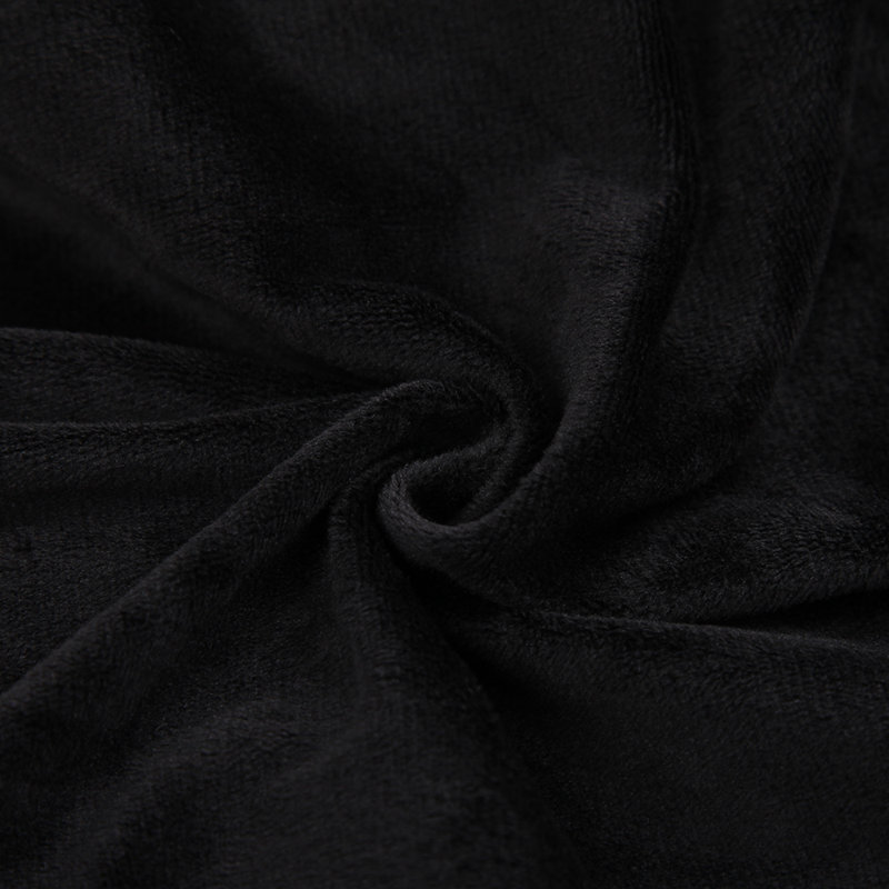 Jeté en fausse fourrure Faux Fur Throw Blanket, Noir, l 51 po x L 63 po