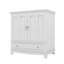 30-Inch Bathroom Vanity With Sink, Bathroom Sink Unit With Integrated Countertop & Silver Details, Adjustable Shelf, Divided Drawer-121088146