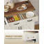 Sideboard, Kitchen Cabinets with 2 Doors, Freestanding Kitchen Cupboard with Drawer, Adjustable Shelf, for Entryway, Living Room, Dining Room, Brown and White-124550771