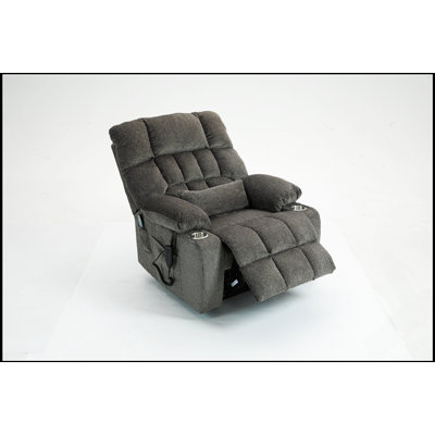 Oversized Lift Chair For Big And Tall With High-Density Foam, Heat, Massage, Pockets, And Cup Holders, OKIN Motor