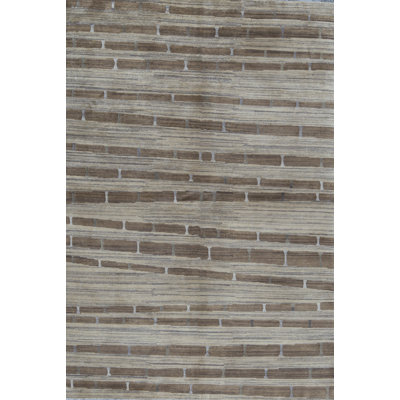 Hand-Knotted High-Quality Brown Area Rug