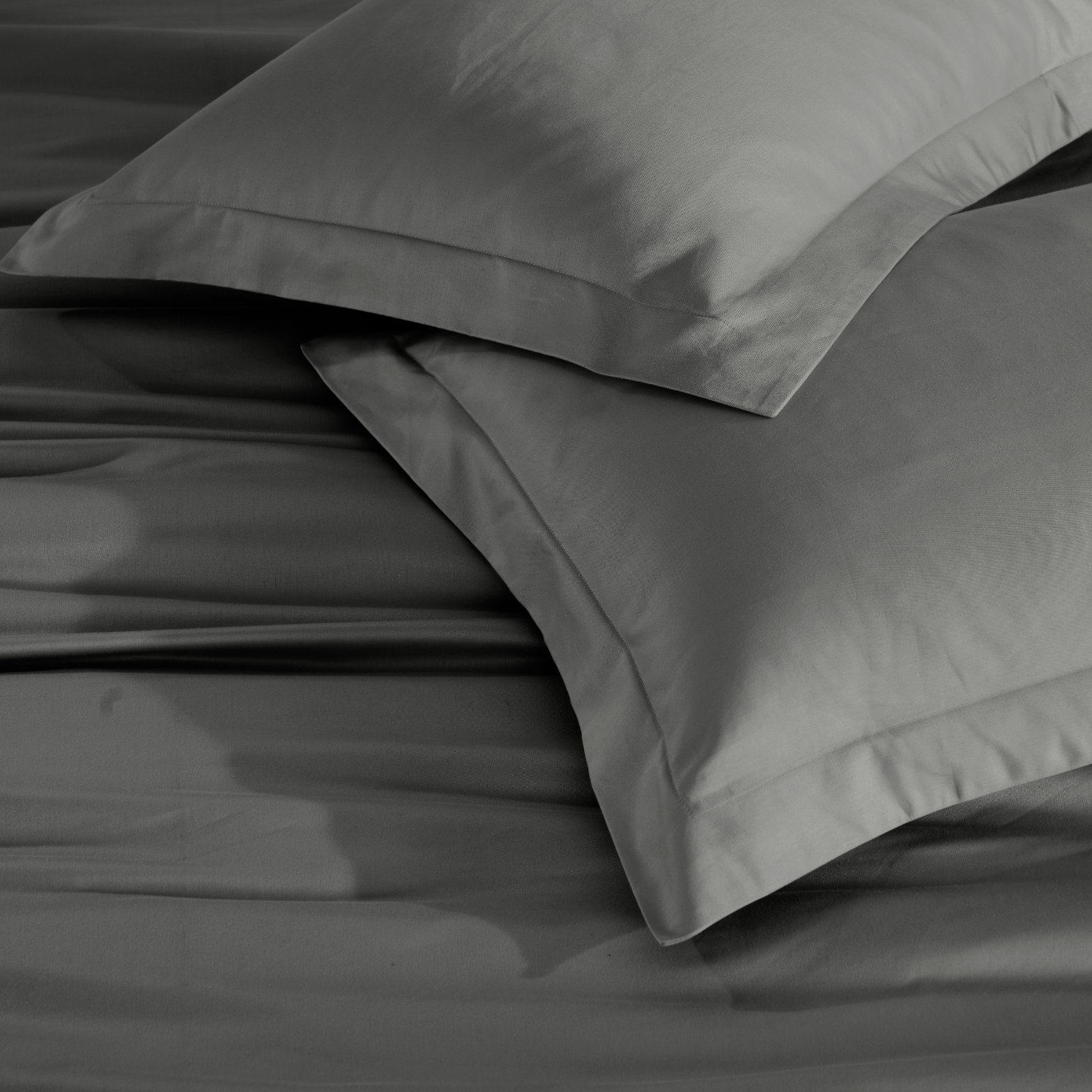 Egyptian Cotton Duvet Cover Set, Gray, Full/Queen Duvet Cover + 2 Pillow Sham