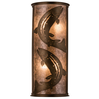 Rustic Lodge Copper Flush Mounted Sconce