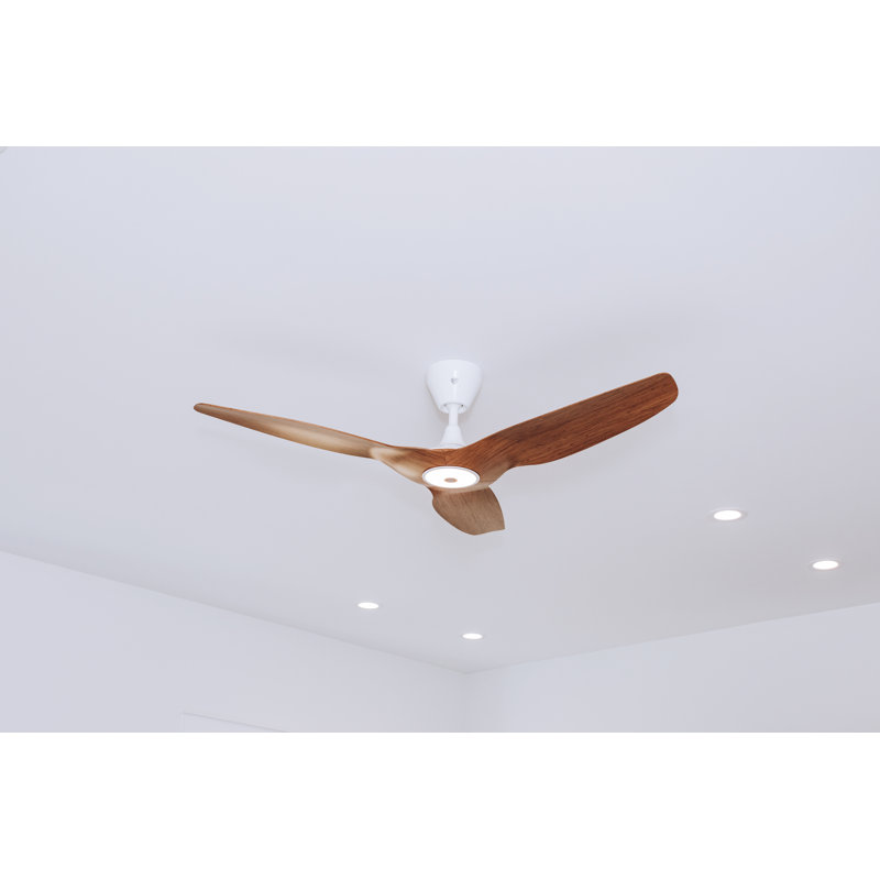 Haiku L Smart LED Downrod Ceiling Fan, White, 52" Wide