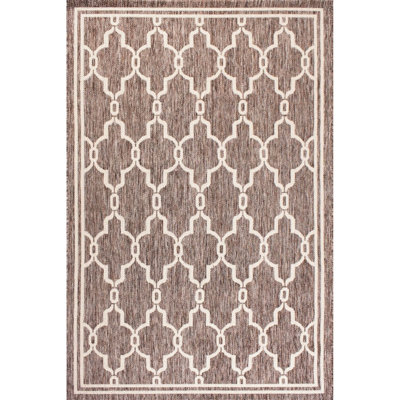 Antronette Geometric Flokati Indoor / Outdoor Area Rug