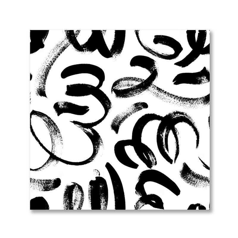 Art abstrait - Lignes tourbillonnantes - Art abstrait, H 24 po x l 24 po x P 1,5 po, Acrylique